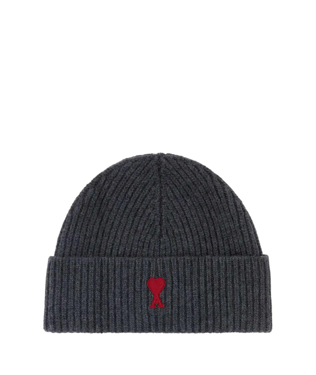 Ami Paris Серая шерстяная шапка, фото 1