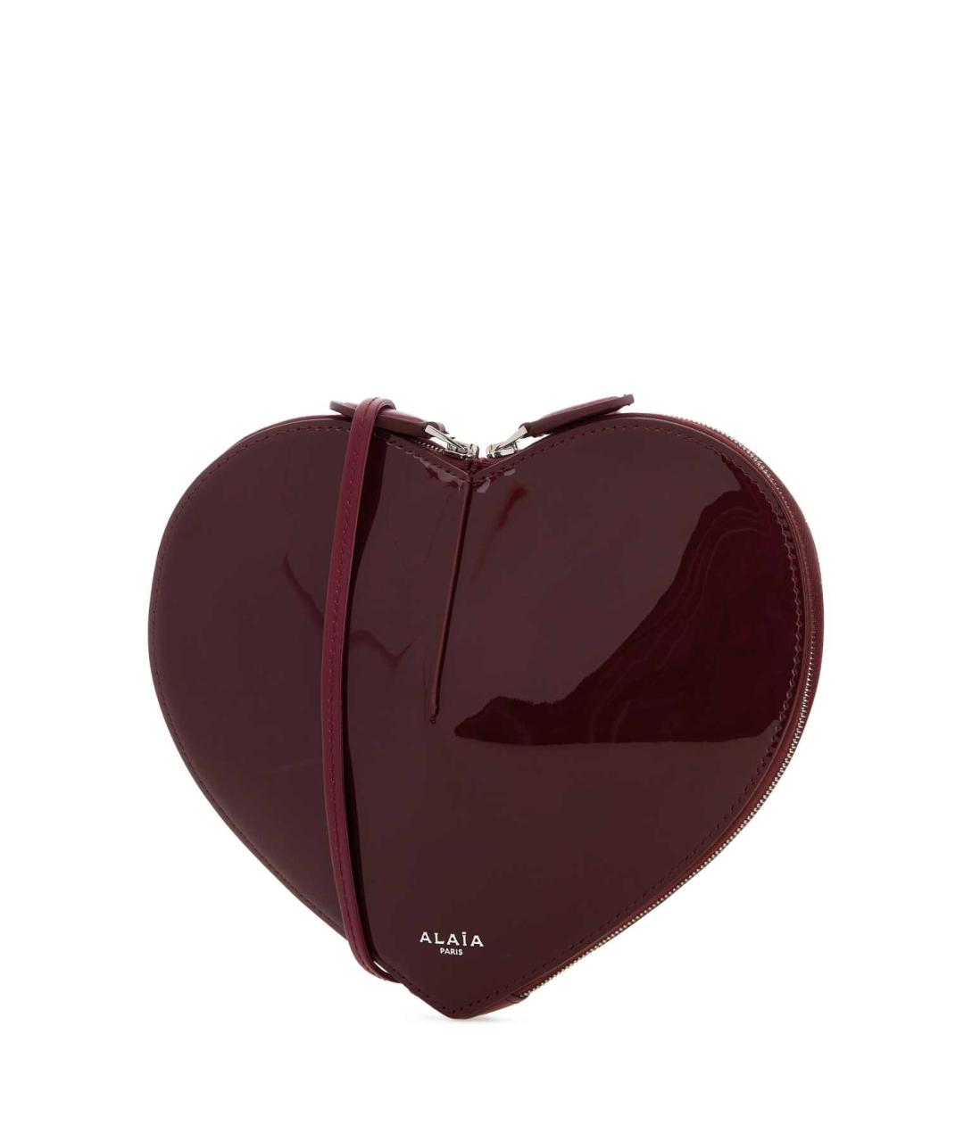 ALAIA Бордовая сумка через плечо из лакированной кожи, фото 2
