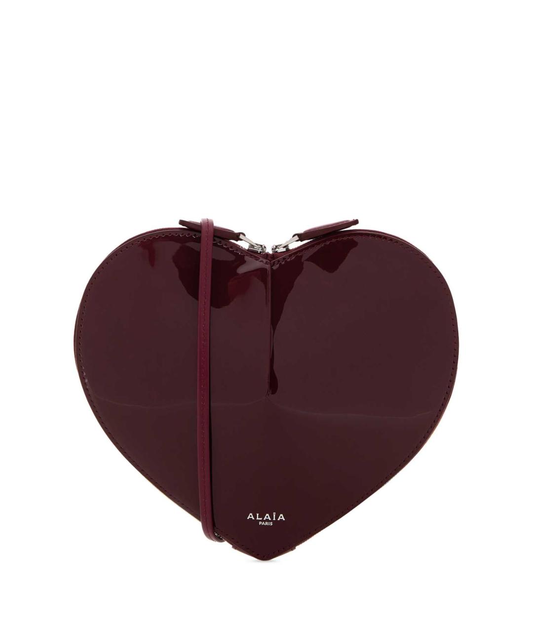 ALAIA Бордовая сумка через плечо из лакированной кожи, фото 1