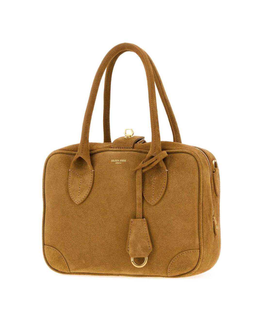 GOLDEN GOOSE DELUXE BRAND Бежевая кожаная сумка с короткими ручками, фото 2
