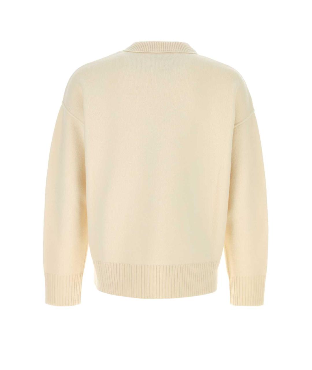 Ami Paris Бежевый шерстяной джемпер / свитер, фото 2