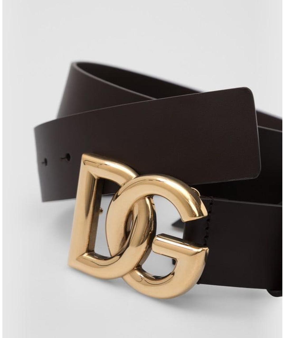DOLCE&GABBANA Коричневый кожаный ремень, фото 5