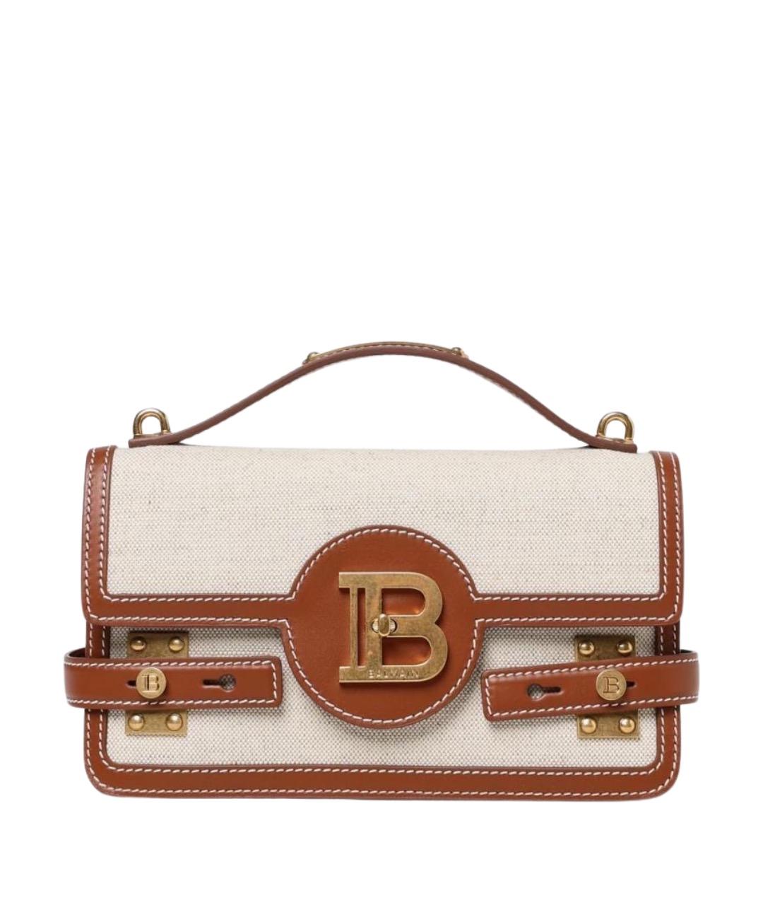 BALMAIN Бежевая хлопковая сумка с короткими ручками, фото 1