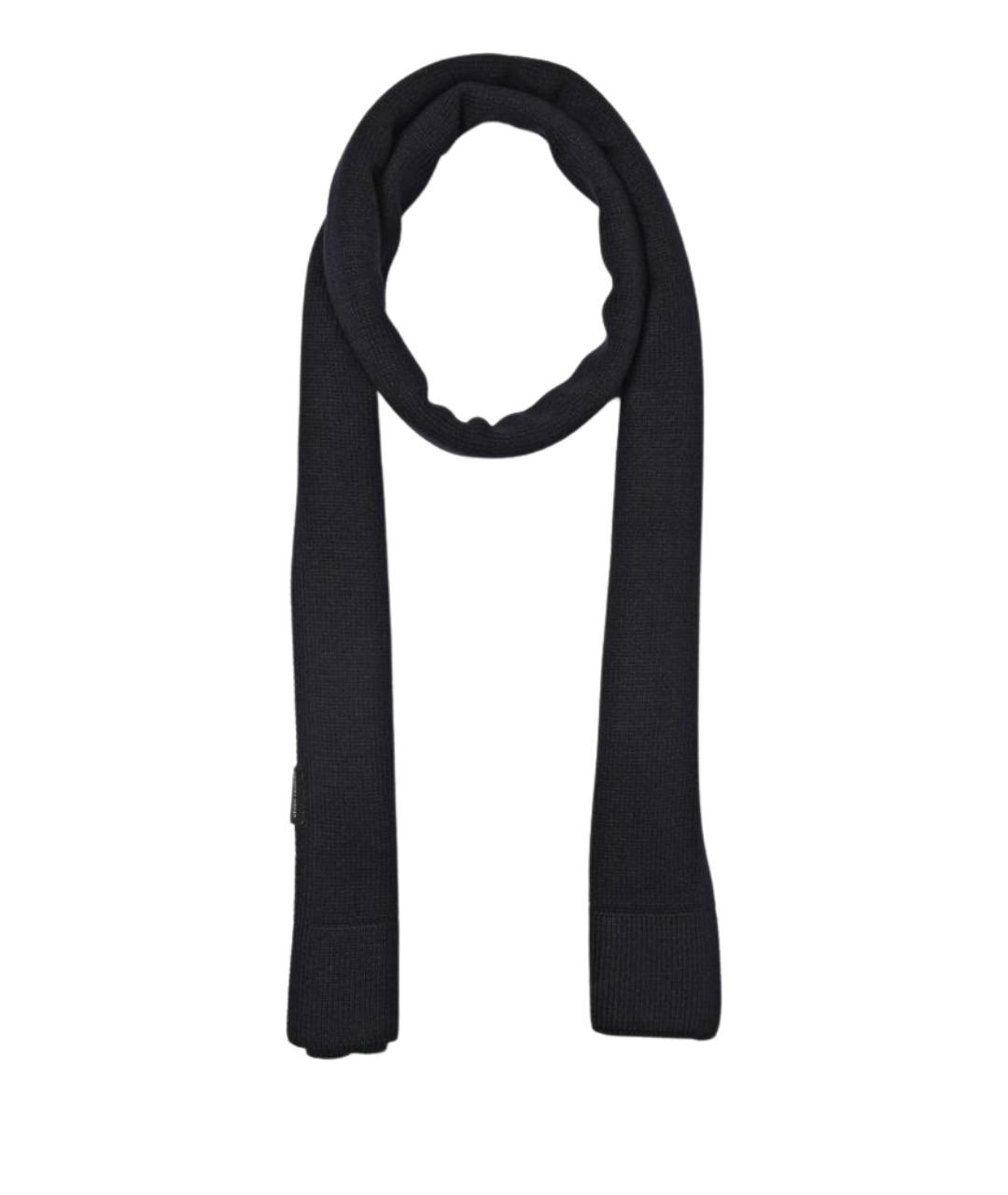 ARMANI EXCHANGE Синий шерстяной шарф, фото 1