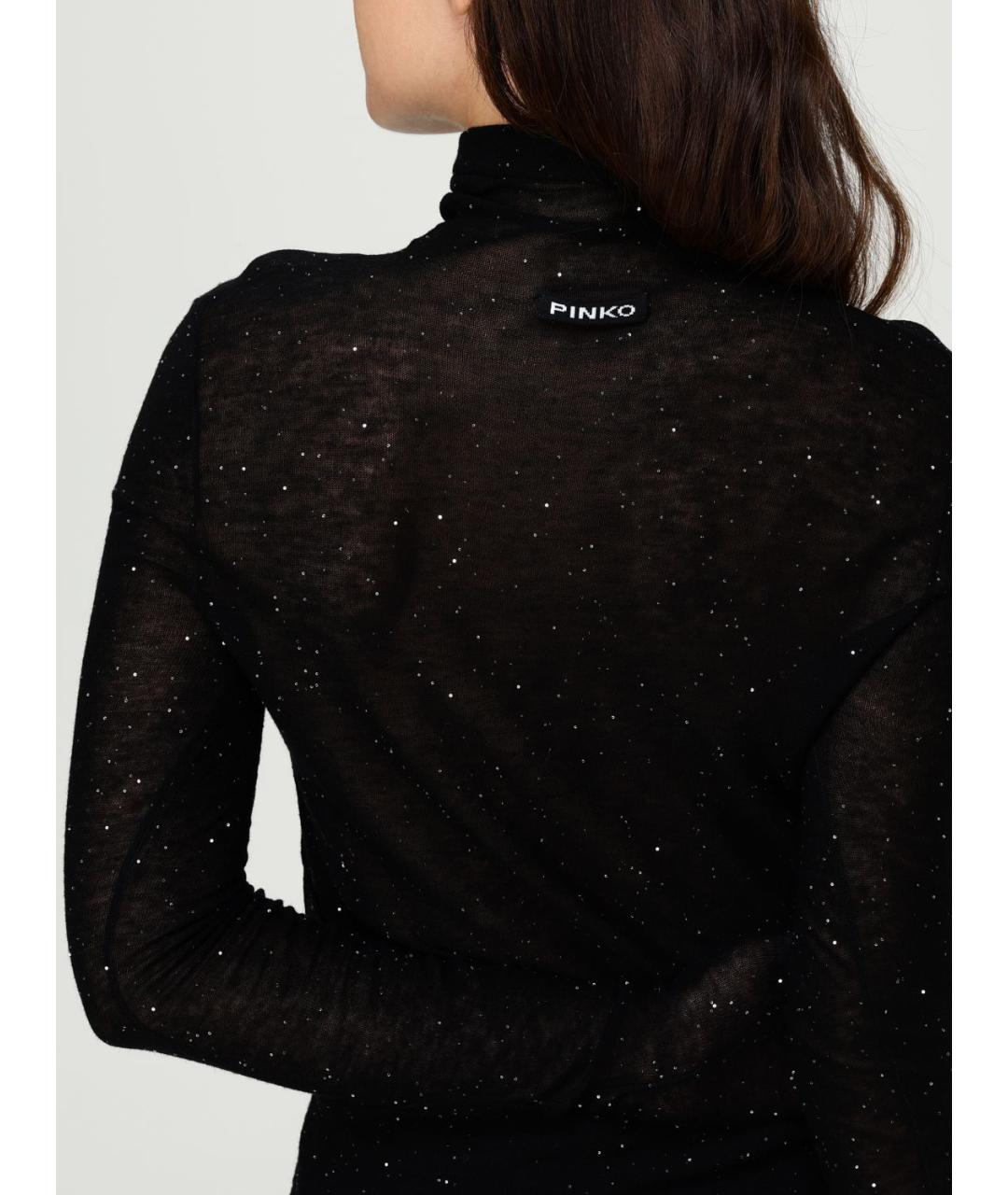 PINKO Черный шерстяной джемпер / свитер, фото 3