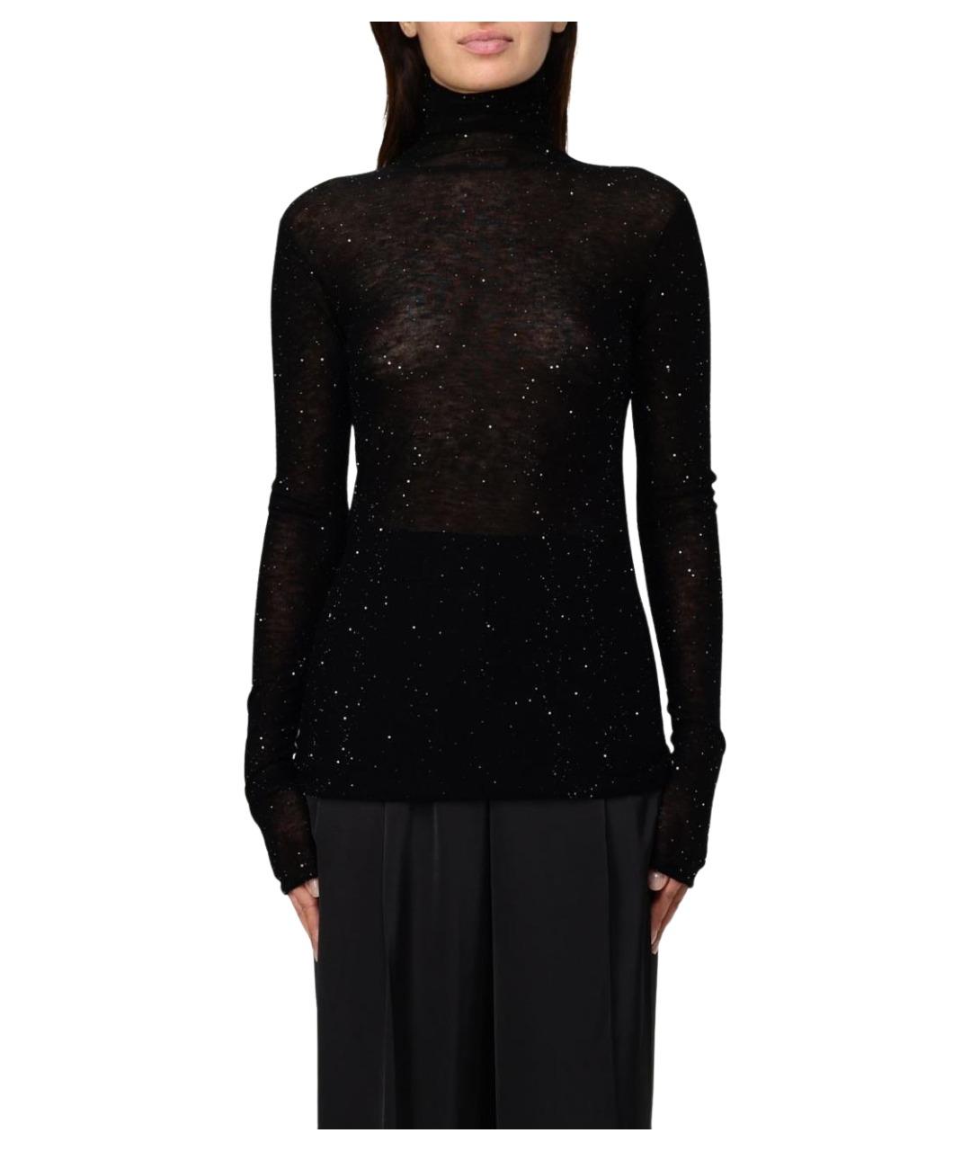 PINKO Черный шерстяной джемпер / свитер, фото 1