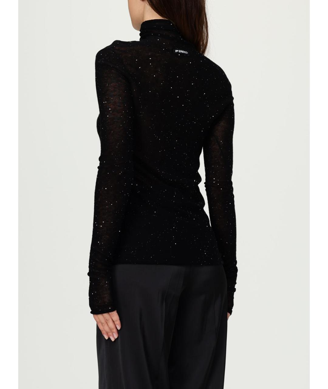 PINKO Черный шерстяной джемпер / свитер, фото 2