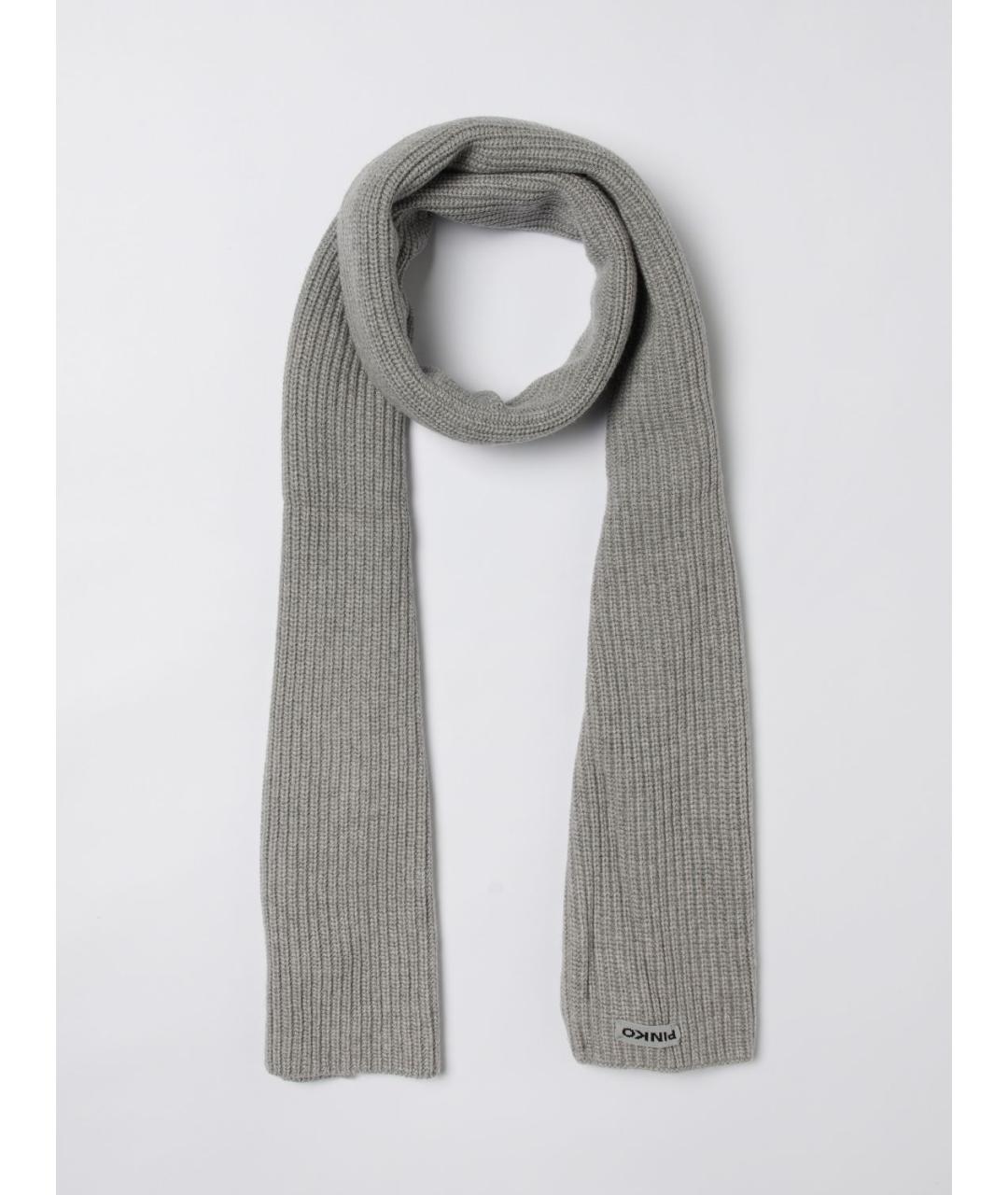 PINKO Серый шарф, фото 2