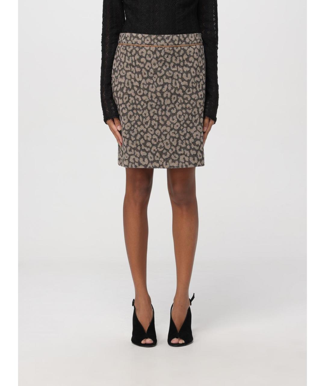 HUGO BOSS Мульти хлопковая юбка мини, фото 4