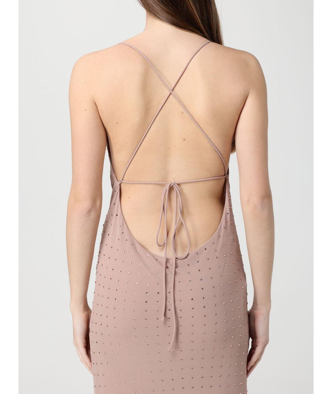 PINKO Розовое полиэстеровое повседневное платье, фото 3