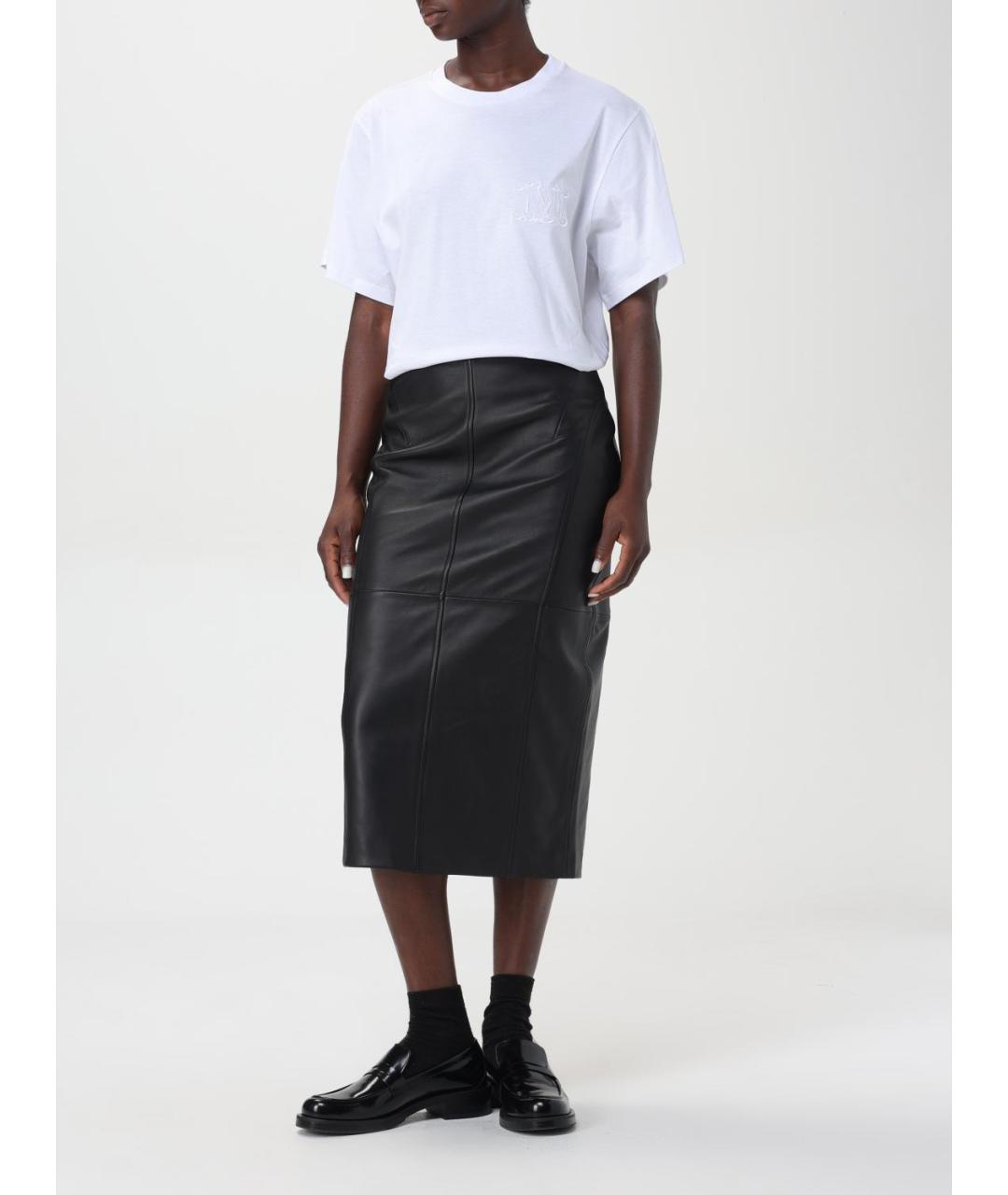 MAX MARA Белая хлопковая футболка, фото 2