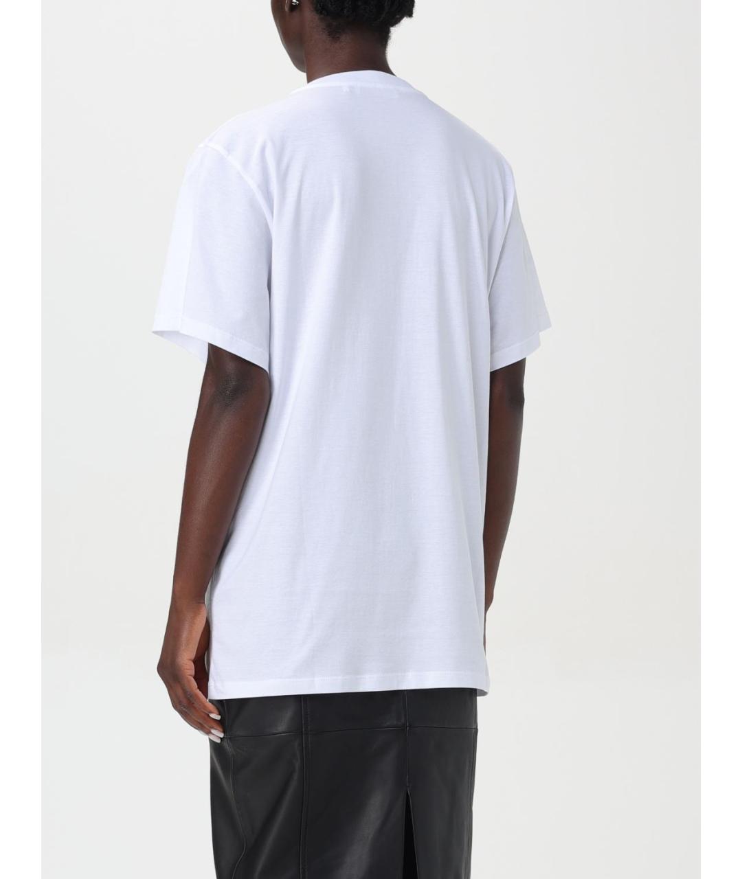 MAX MARA Белая хлопковая футболка, фото 3