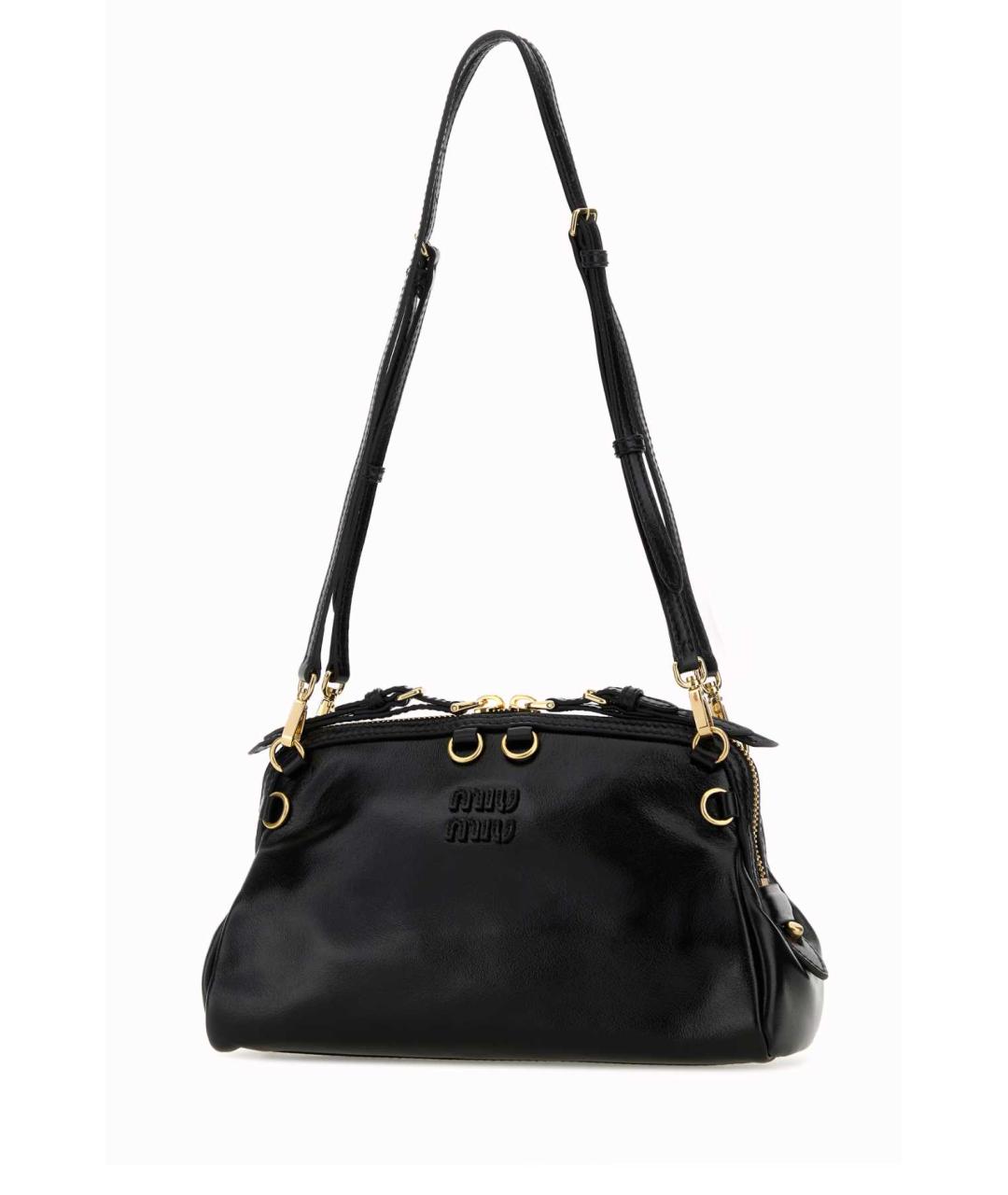 MIU MIU Черная кожаная сумка через плечо, фото 2