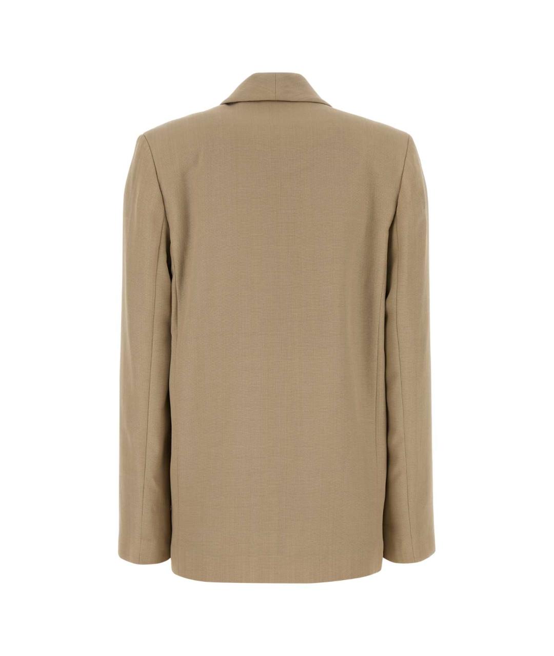 LOULOU STUDIO Бежевый вискозный жакет/пиджак, фото 2