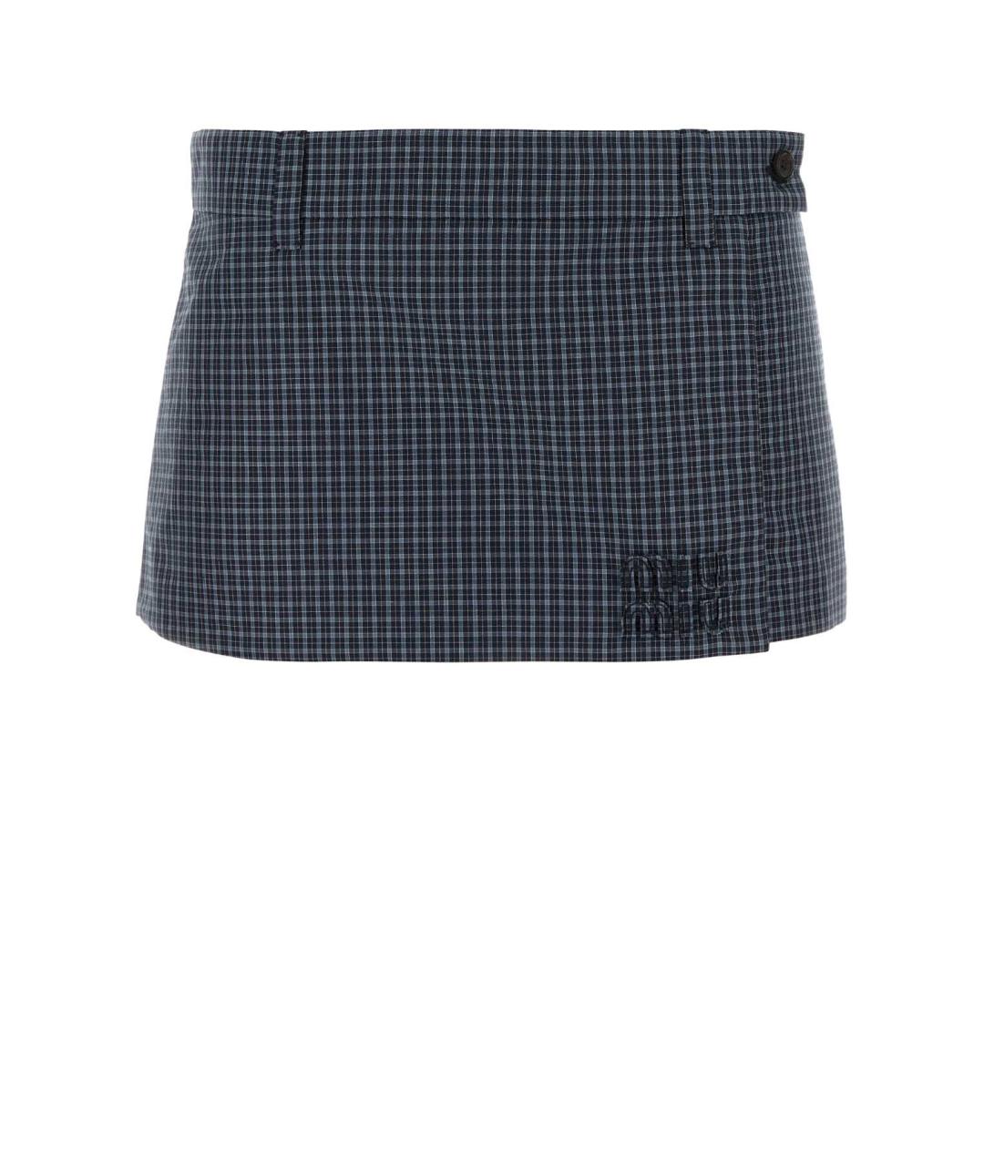 MIU MIU Мульти хлопковая юбка-шорты, фото 1