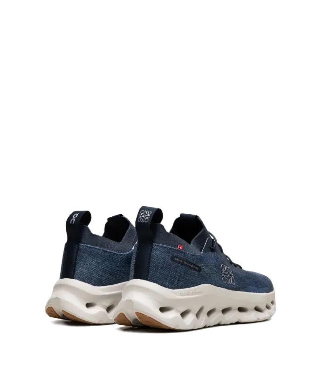 LOEWE Темно-синие текстильные кроссовки, фото 4