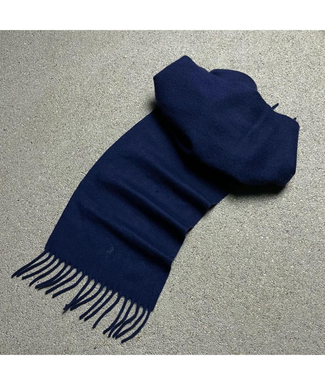 POLO RALPH LAUREN Темно-синий кашемировый шарф, фото 2