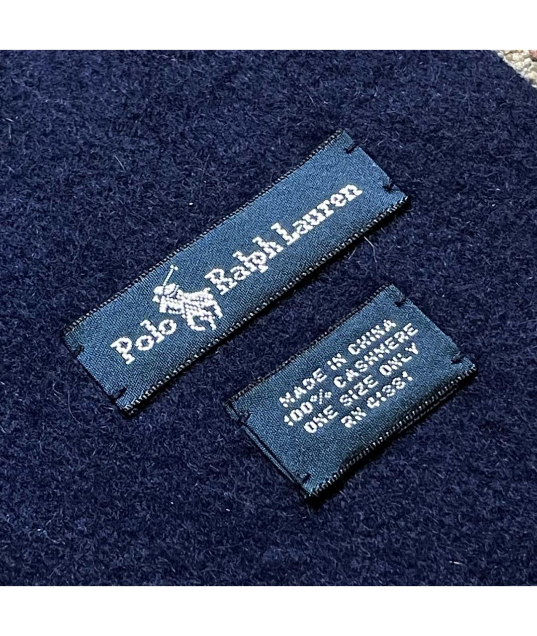 POLO RALPH LAUREN Темно-синий кашемировый шарф, фото 4