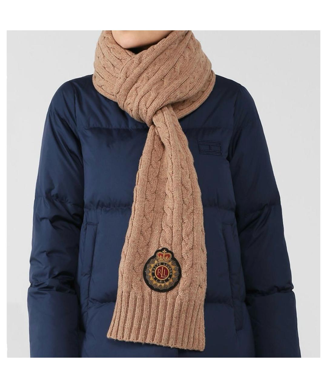 POLO RALPH LAUREN Горчичный шарф, фото 3