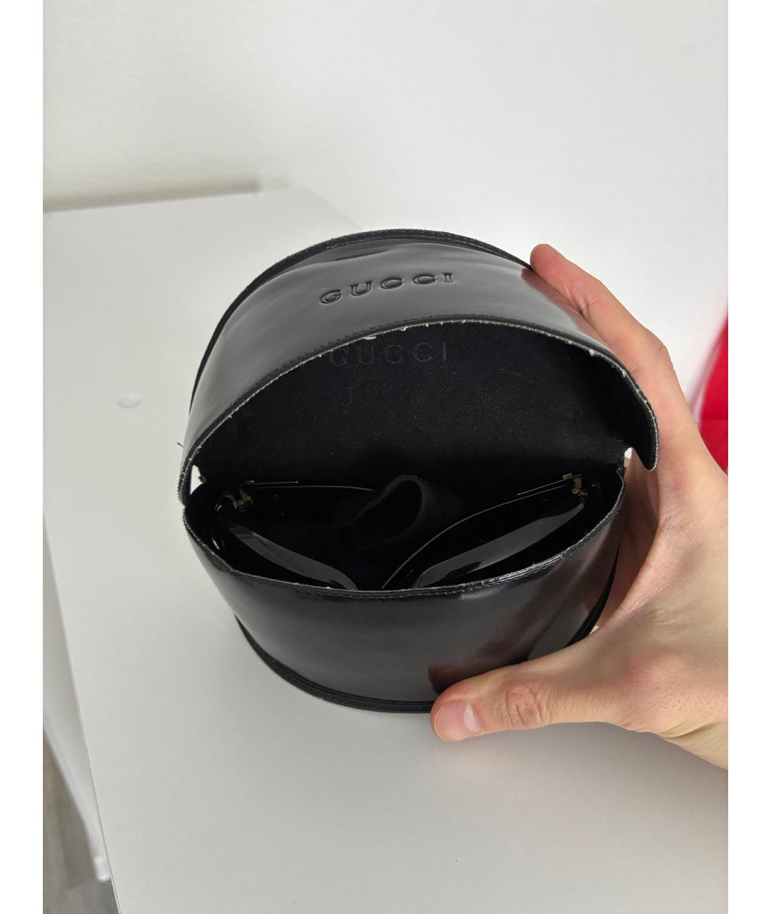 GUCCI Черные пластиковые солнцезащитные очки, фото 5