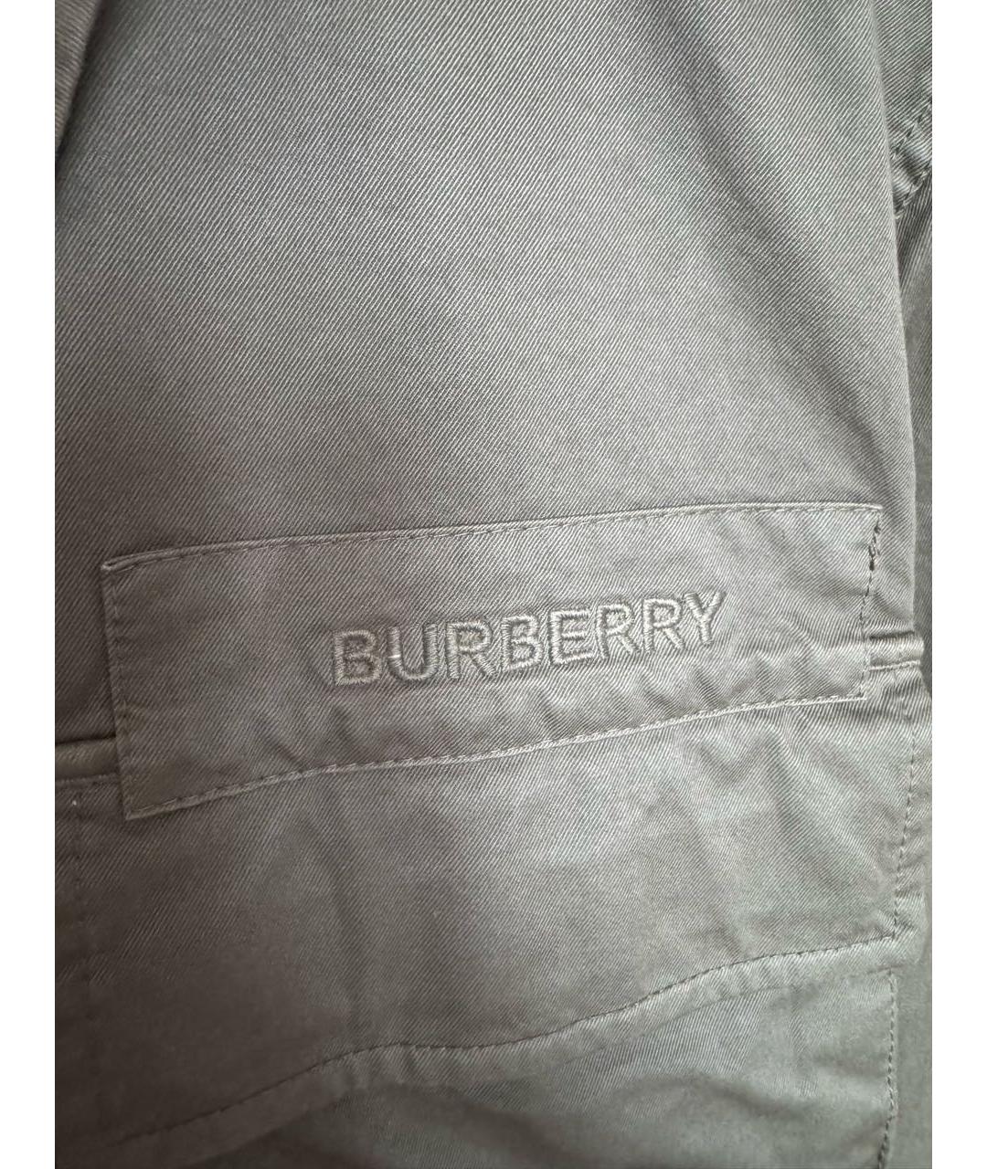 BURBERRY Зеленая хлопковая куртка, фото 5