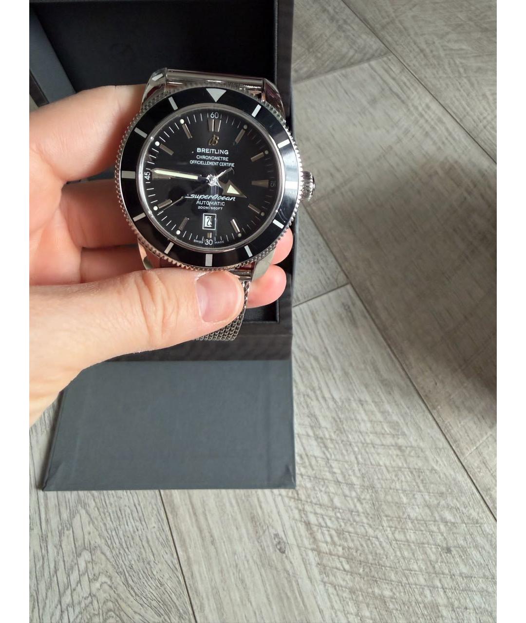 BREITLING Черные стальные часы, фото 8