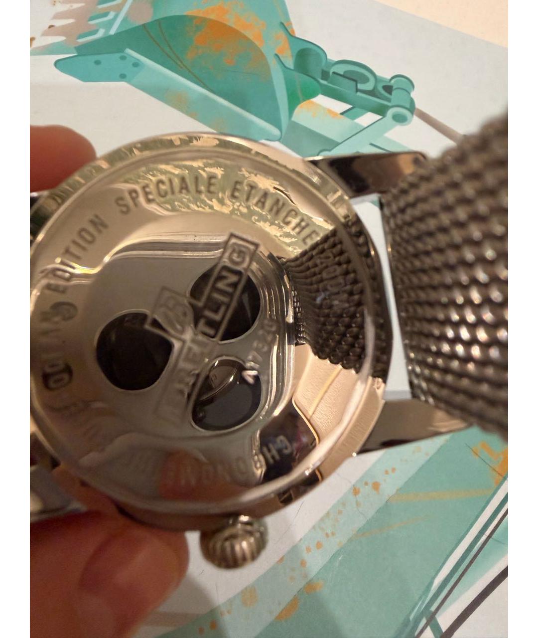 BREITLING Черные стальные часы, фото 2