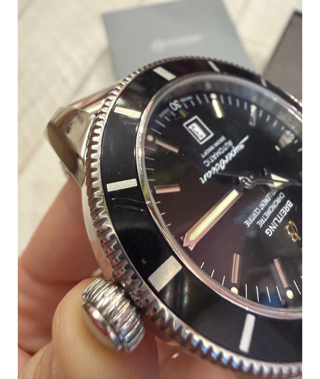 BREITLING Черные стальные часы, фото 6