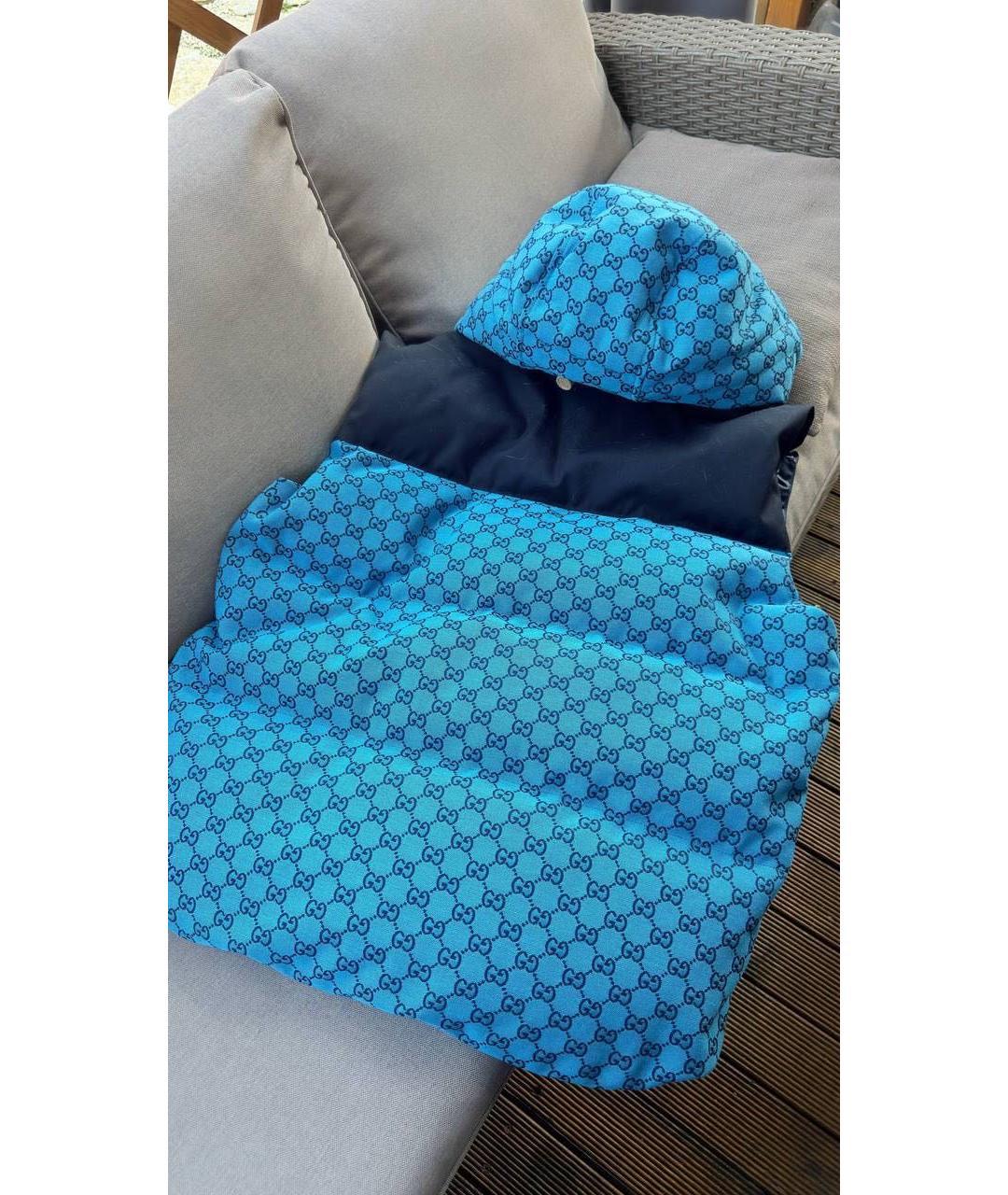 GUCCI Бирюзовый полиамидовый жилет, фото 5