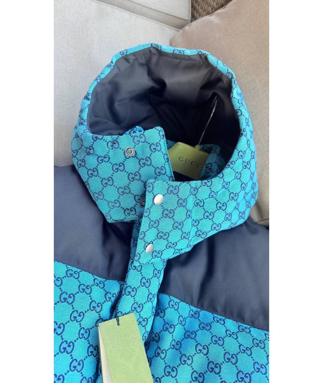 GUCCI Бирюзовый полиамидовый жилет, фото 3