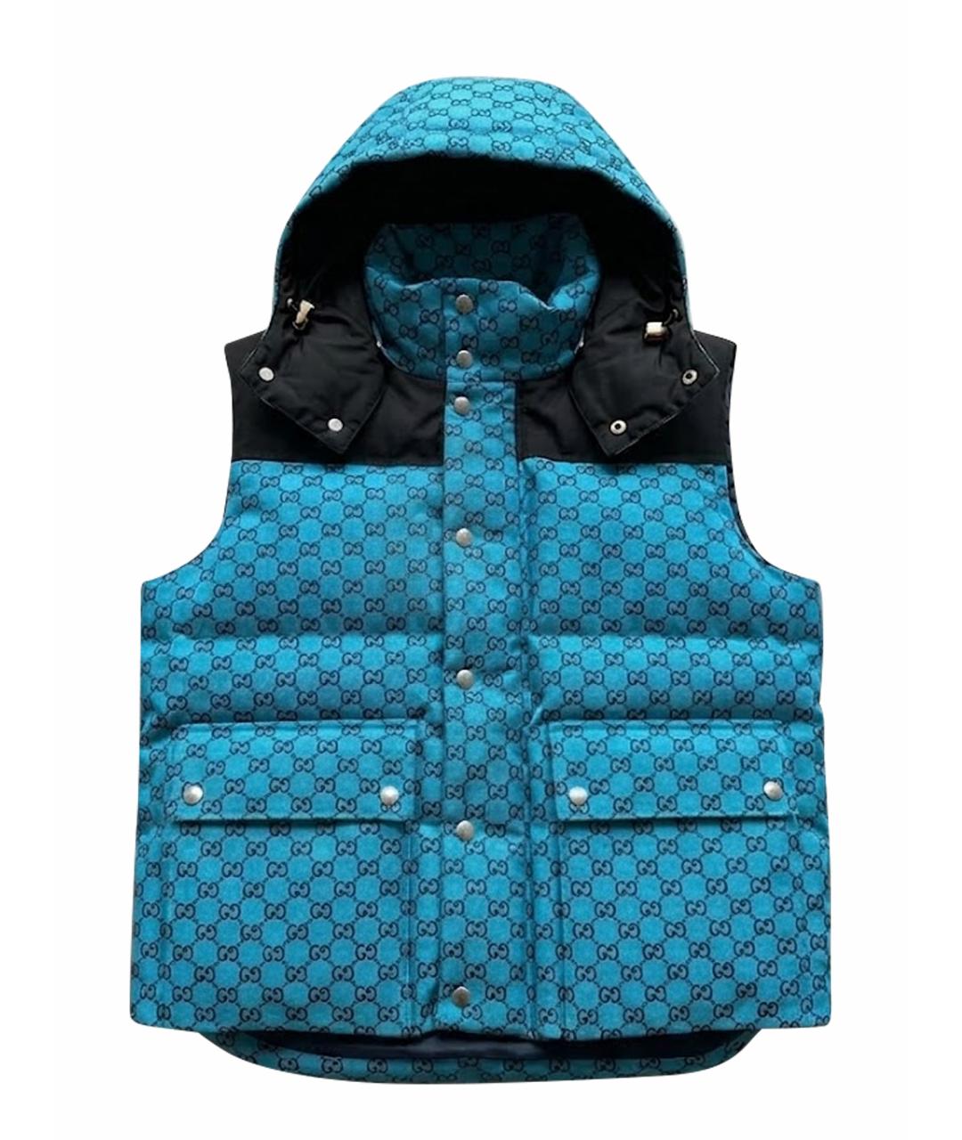 GUCCI Бирюзовый полиамидовый жилет, фото 1
