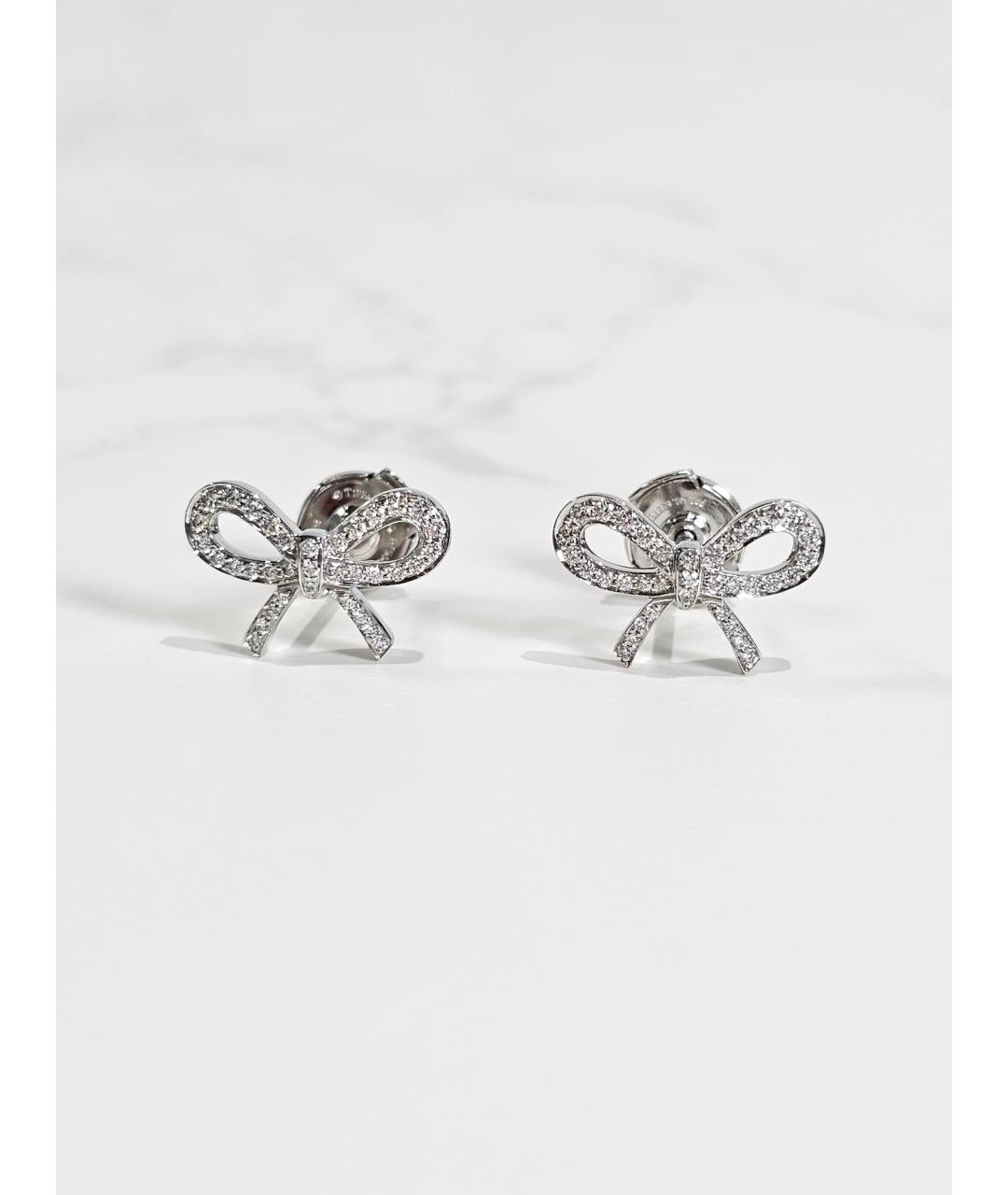 TIFFANY&CO Серебряные платиновые серьги, фото 3