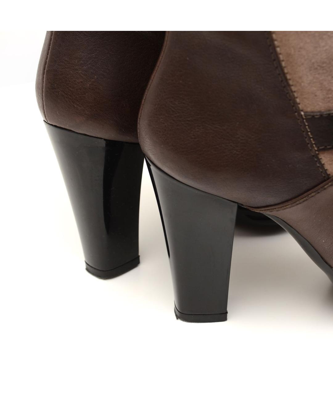 HOGAN Коричневые кожаные сапоги, фото 5