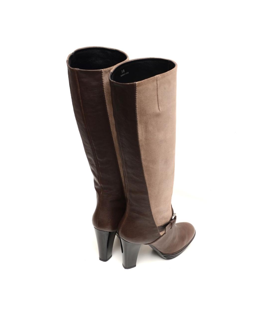 HOGAN Коричневые кожаные сапоги, фото 3