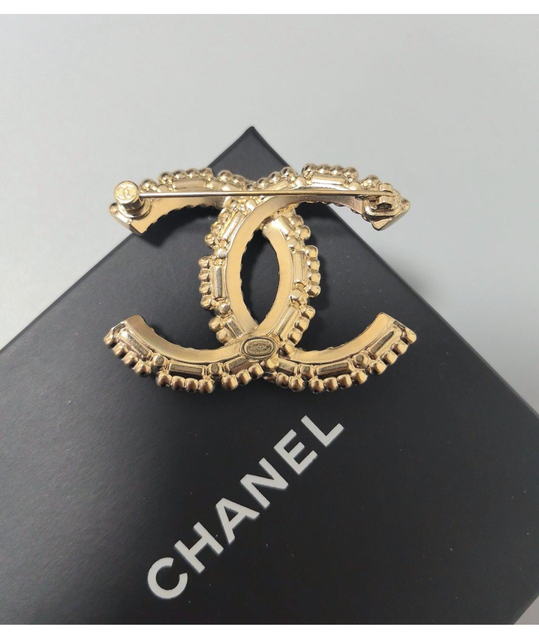 CHANEL Золотая металлическая булавка / брошь, фото 3