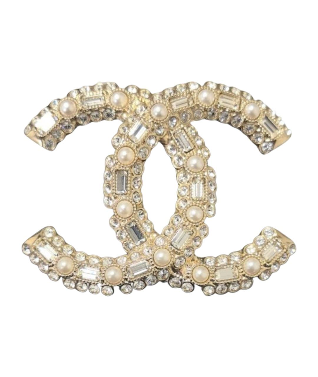 CHANEL Золотая металлическая булавка / брошь, фото 1