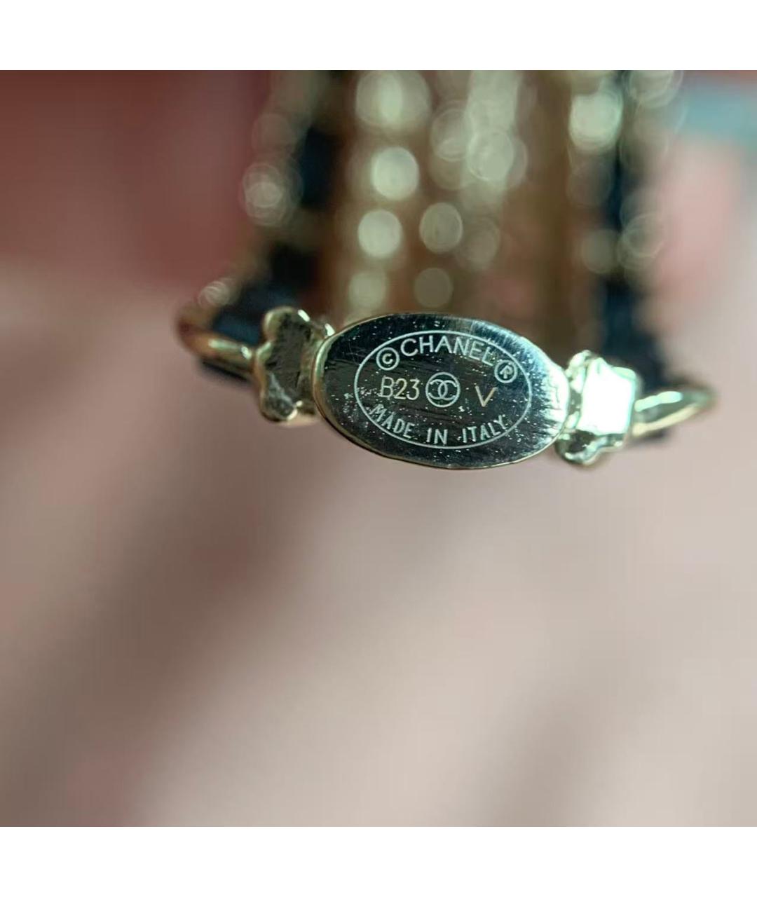 CHANEL Золотые металлические серьги, фото 8