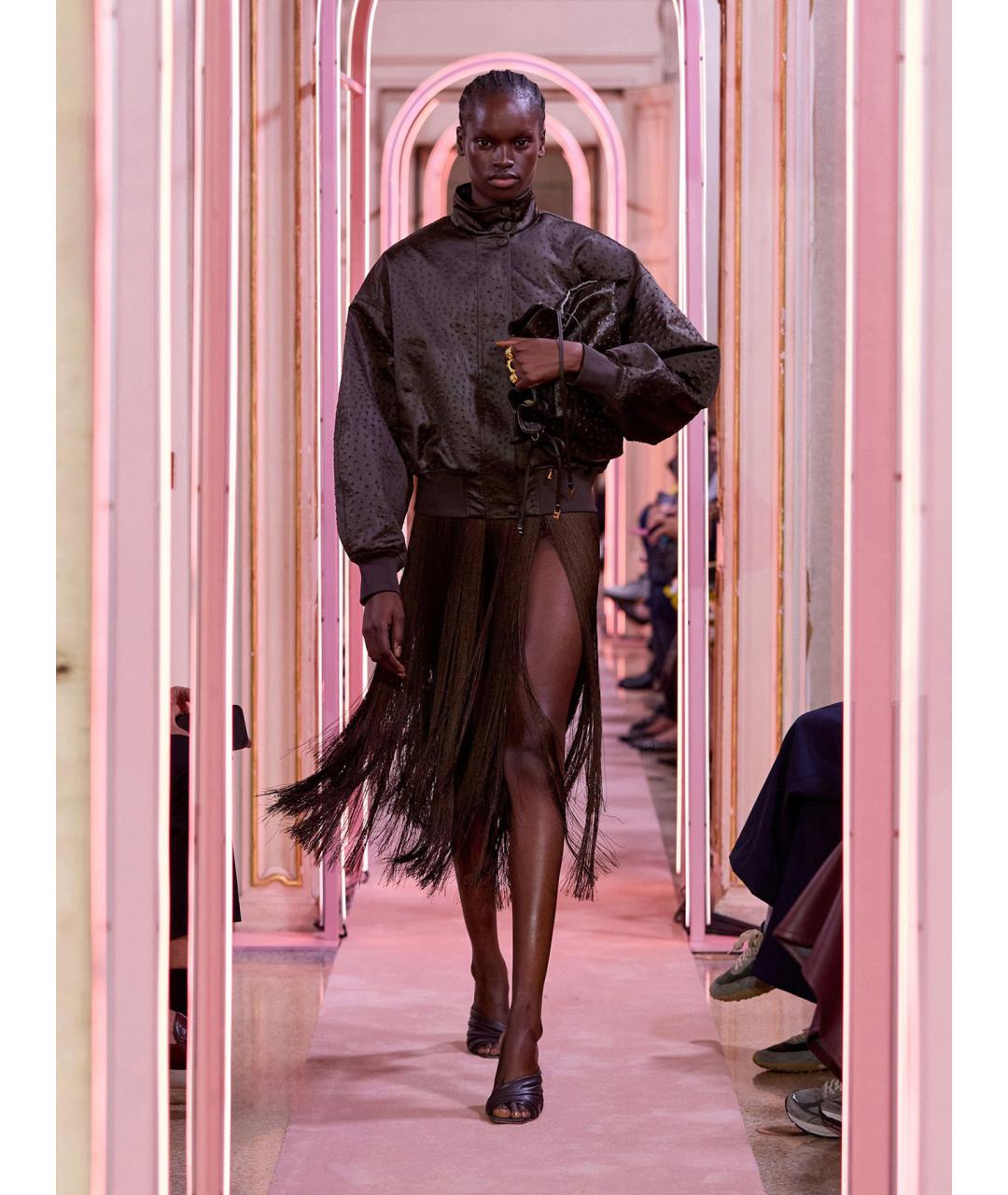 ELISABETTA FRANCHI Коричневая юбка миди, фото 2