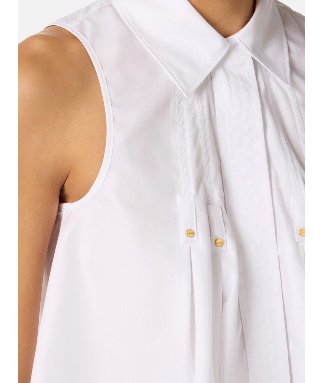 ELISABETTA FRANCHI Белая хлопковая рубашка, фото 4