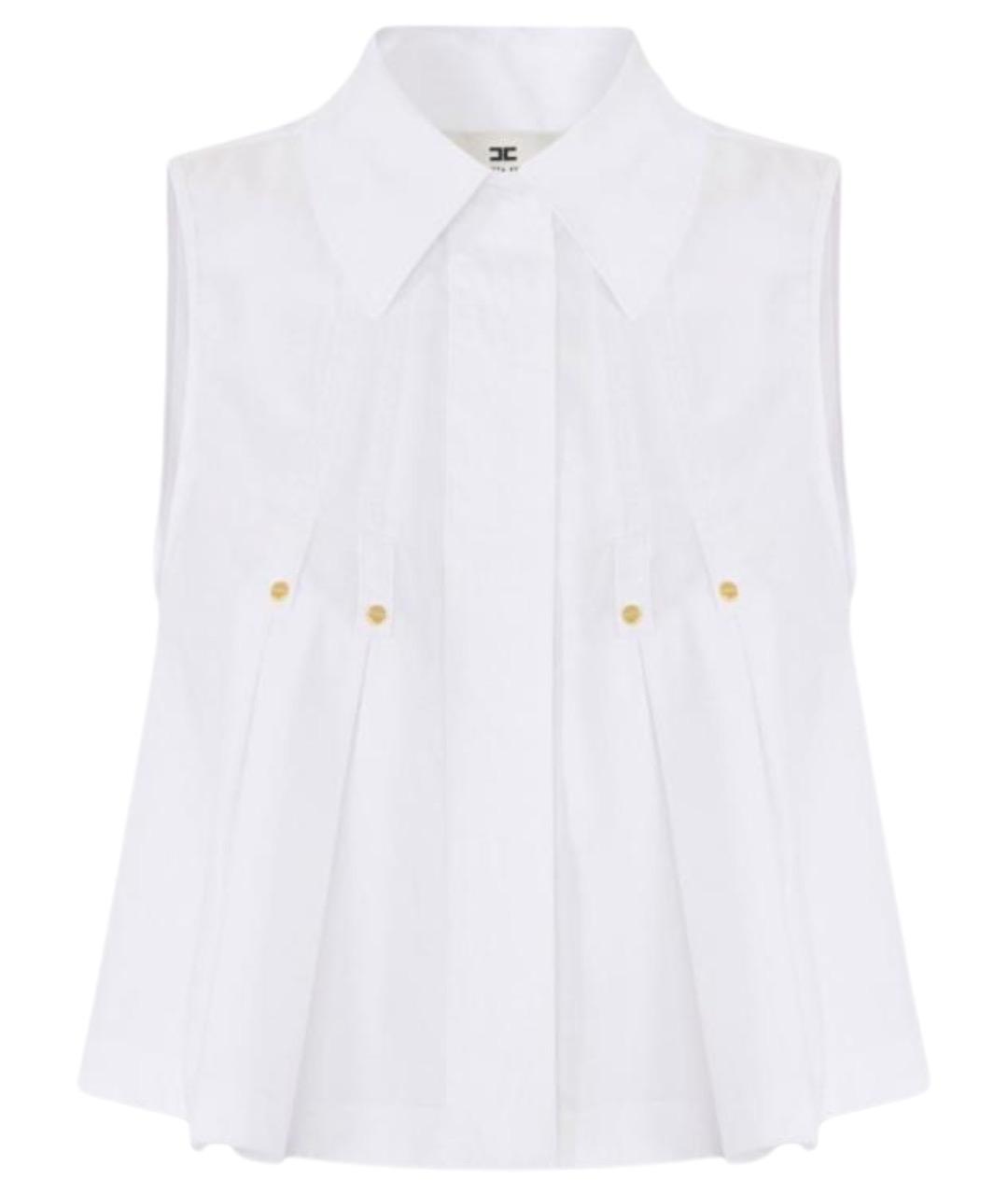 ELISABETTA FRANCHI Белая хлопковая рубашка, фото 1