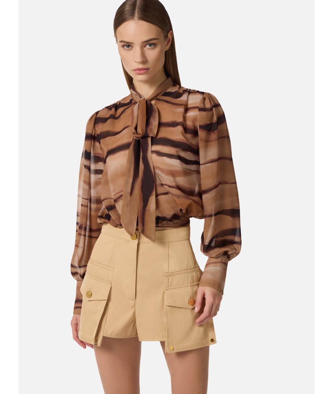 ELISABETTA FRANCHI Мульти полиэстеровая блузы, фото 3