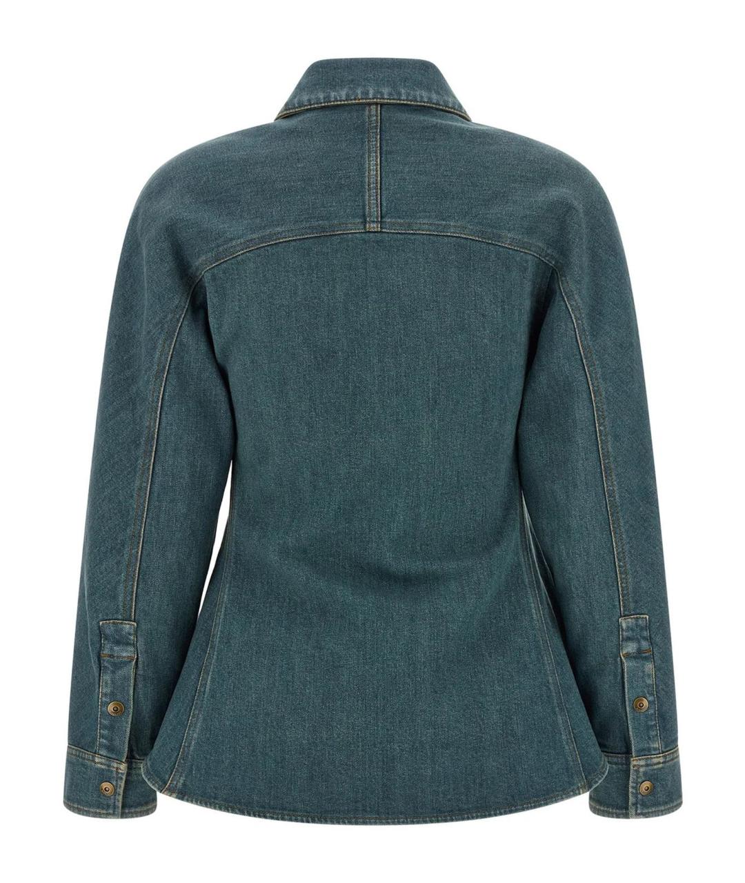 BURBERRY Синяя хлопковая рубашка, фото 2