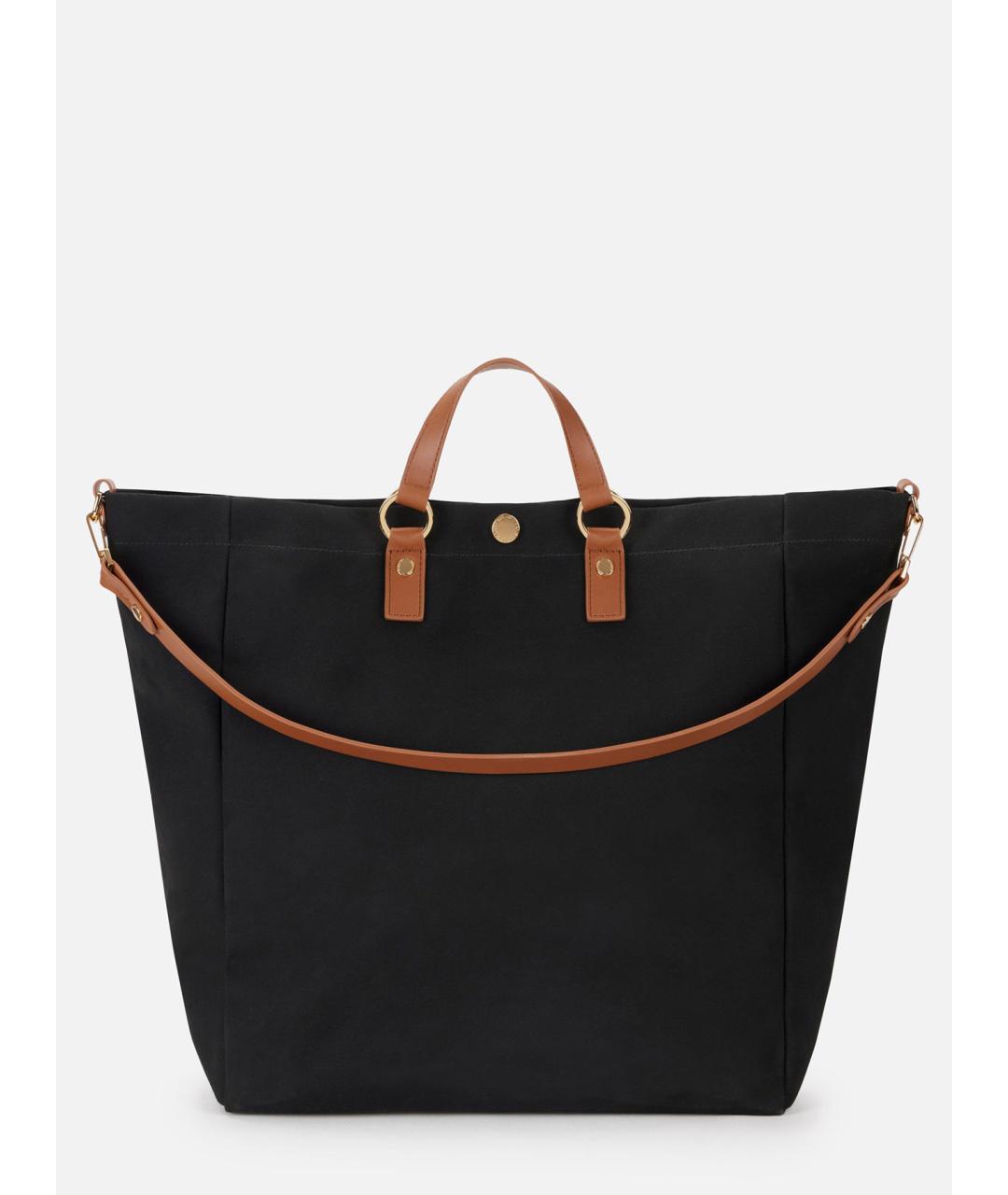 ELISABETTA FRANCHI Черная хлопковая сумка тоут, фото 4