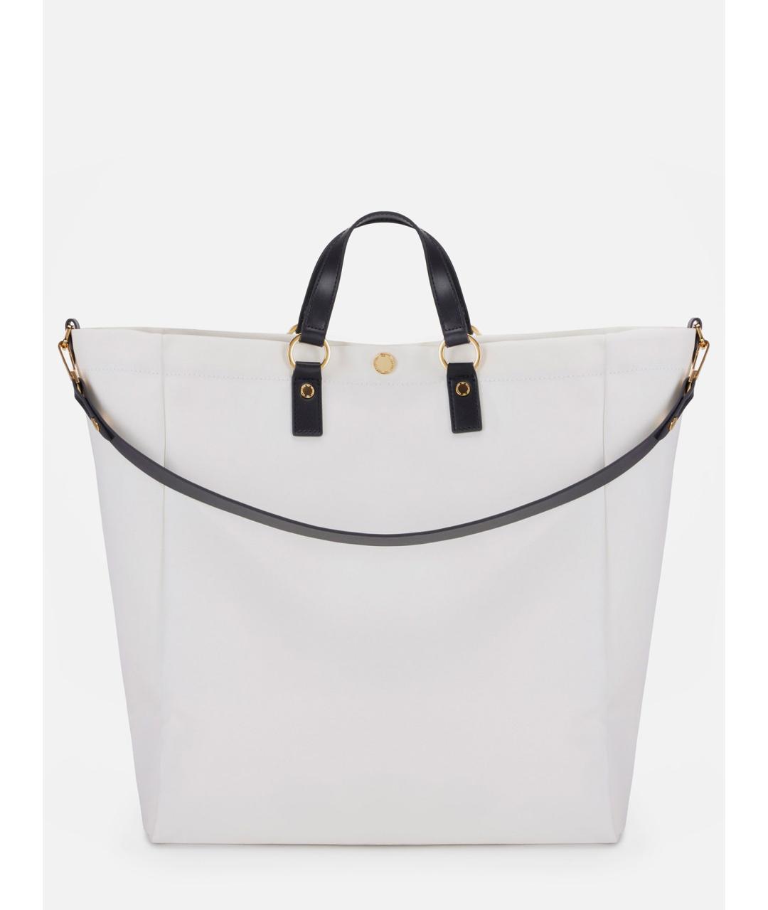 ELISABETTA FRANCHI Белая хлопковая сумка тоут, фото 3