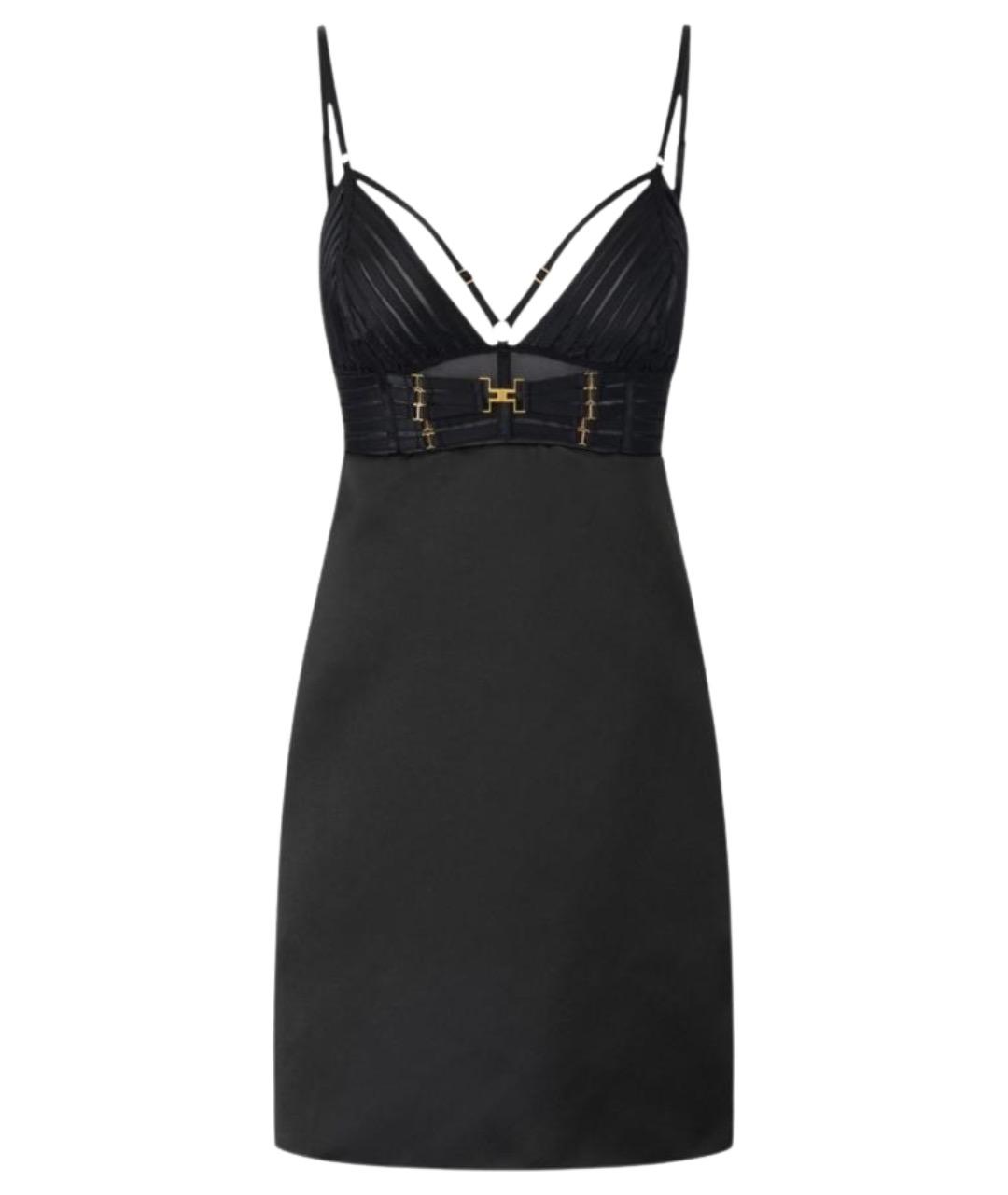 ELISABETTA FRANCHI Черное полиэстеровое коктейльное платье, фото 1