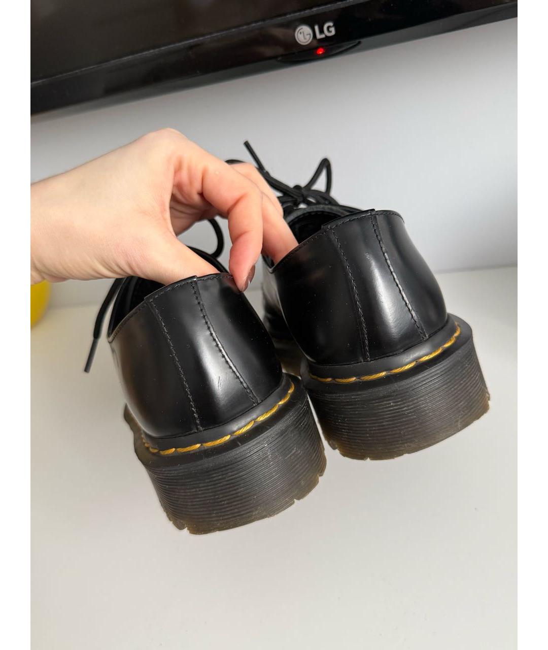 DR. MARTENS Черные кожаные брогги и оксфорды, фото 4