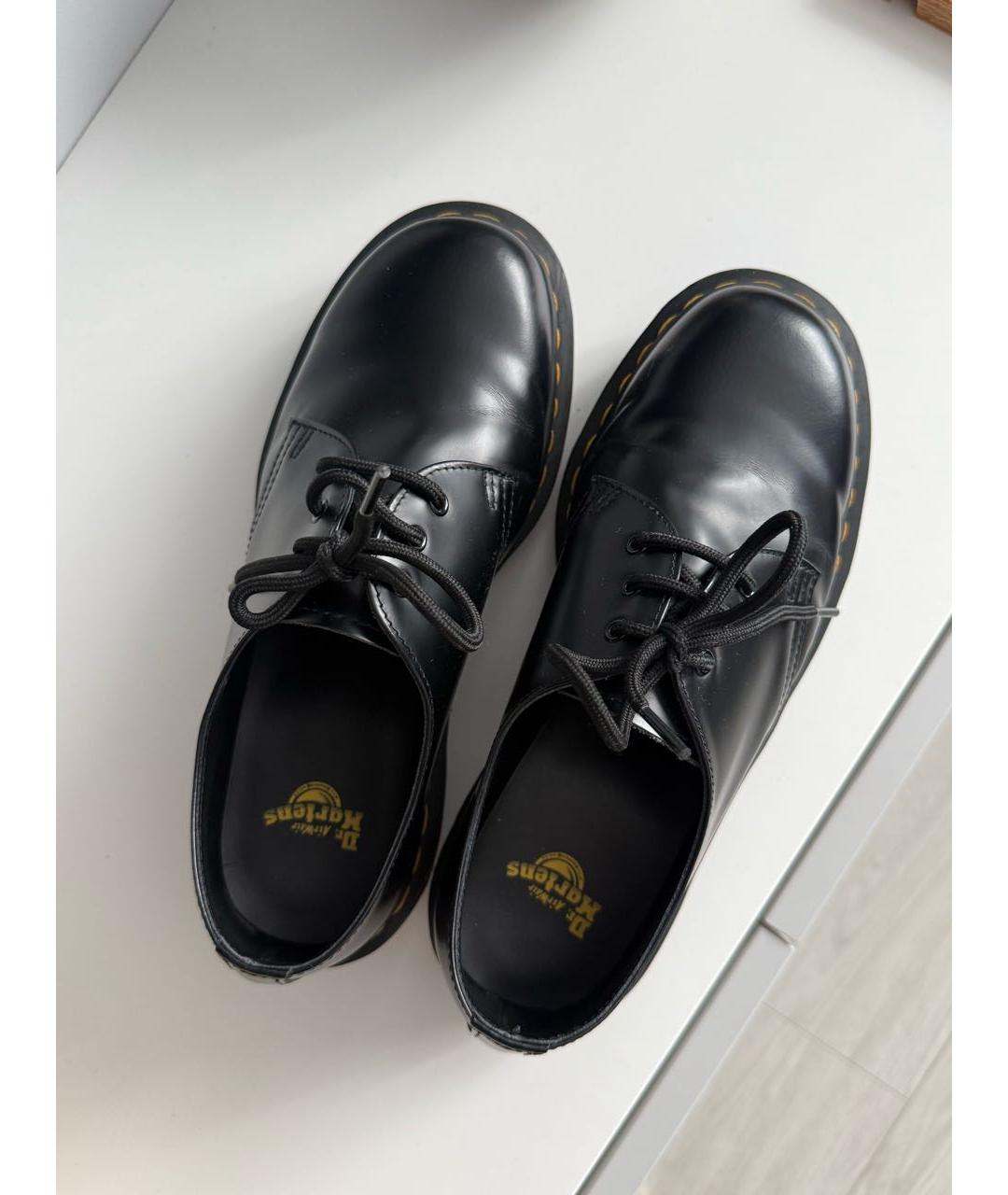 DR. MARTENS Черные кожаные брогги и оксфорды, фото 2