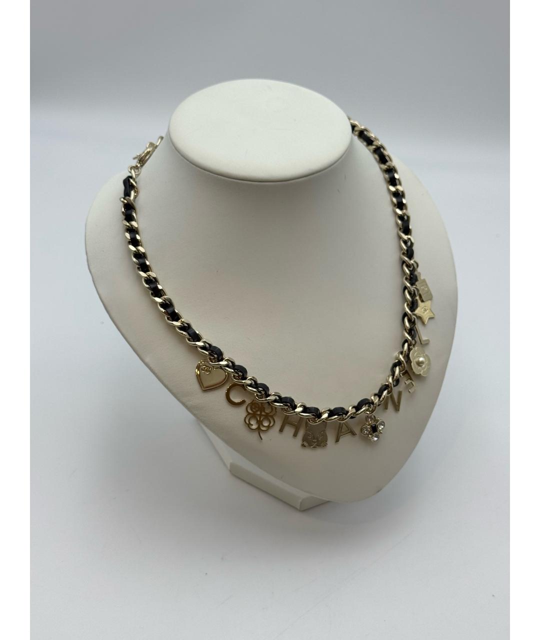 CHANEL Золотое металлическое колье, фото 4