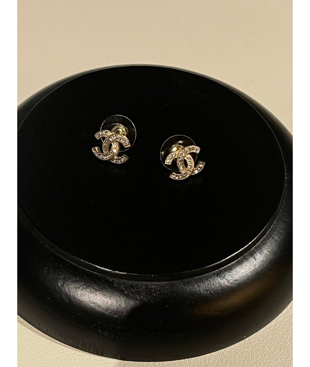 CHANEL Золотые металлические серьги, фото 4