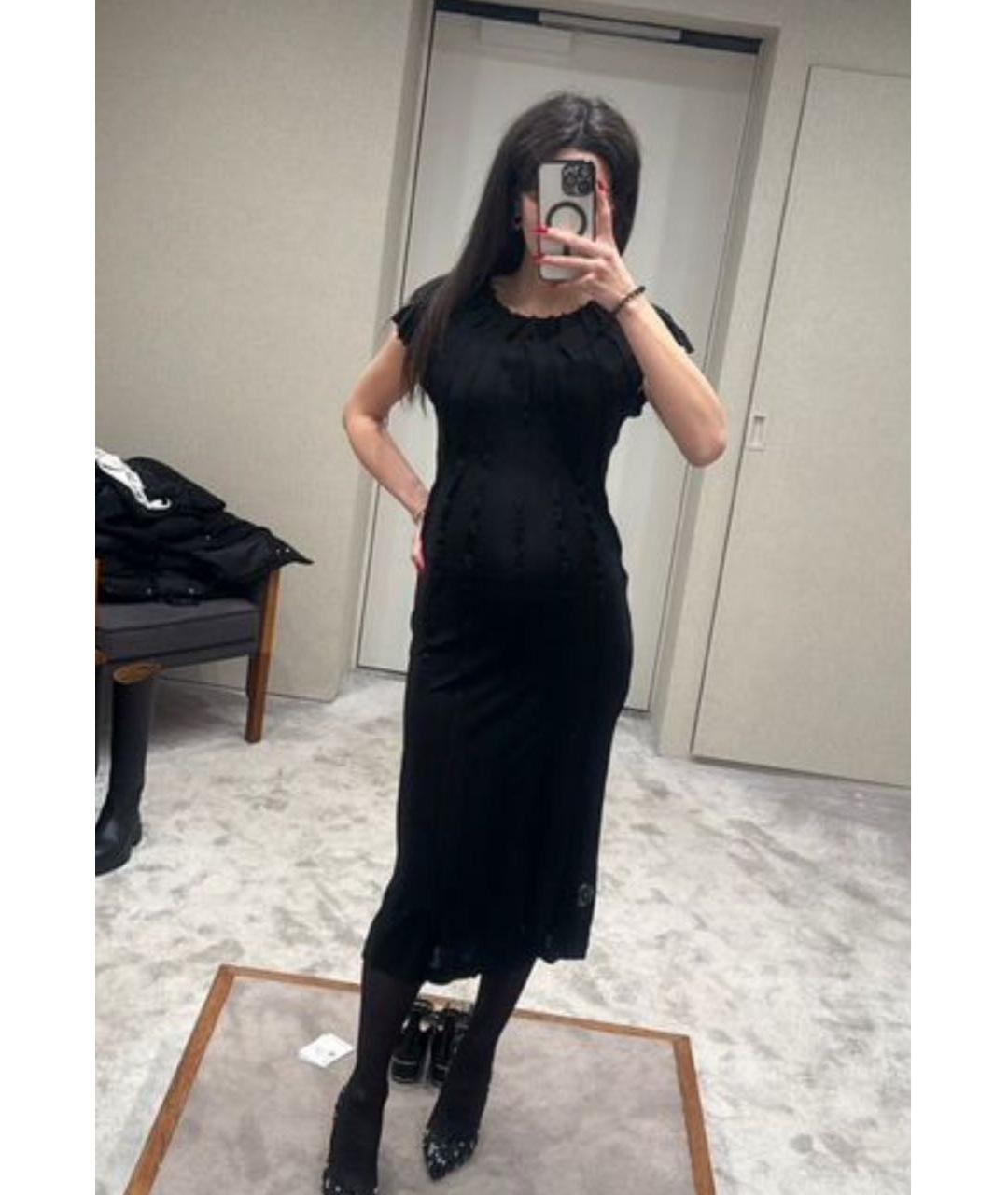 BOTTEGA VENETA Черное вискозное вечернее платье, фото 4